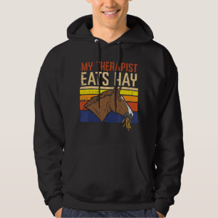 My Therapist Eats Hay Horse Riding Equestrian Men Hoodie