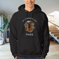 My therapist has paws dog photo black