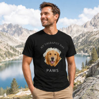 My therapist has paws Golden Retriver photo black