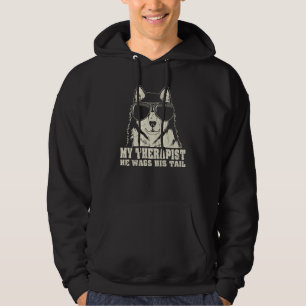 My Therapist He Wags His Tail Alaskan Malamute Hoodie