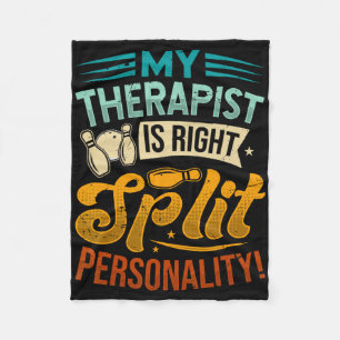 My Therapist Is Right - Split Personality Fleece Blanket