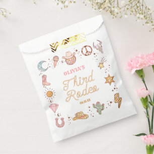 My Third Rodeo Disco Cowgirl 3rd Birthday Party Favour Bag
