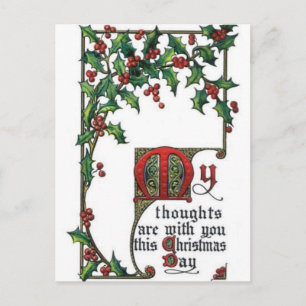 My Thoughts Are With You This Christmas Day Postcard