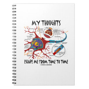 My Thoughts Escape Me Time To Time Neuron Synapse Notebook