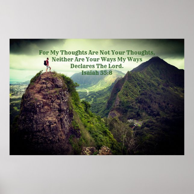 "My Thoughts" Isaiah 55:8 Anointed Prophetic Poster (Front)