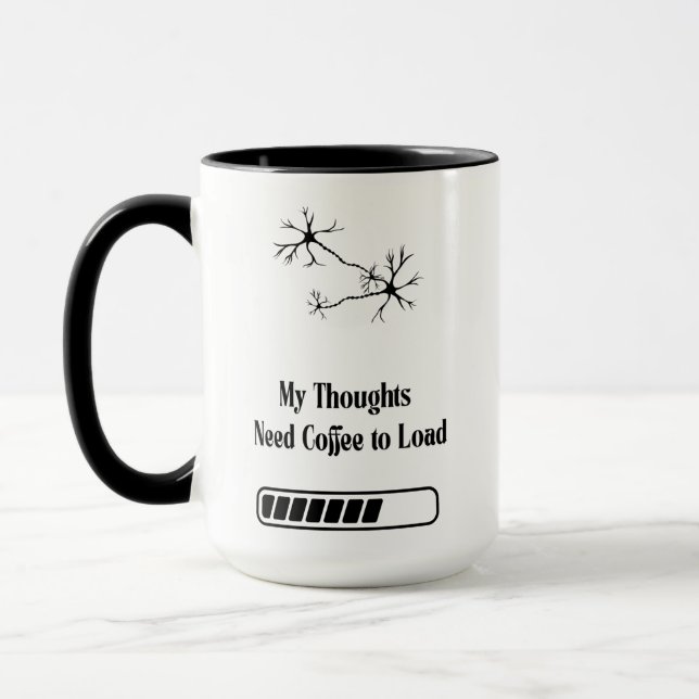 My Thoughts Need Coffee to Load – Funny Mug (Gauche)