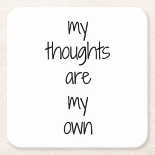 My Thoughts Paper Coaster