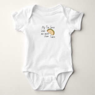 My Tia Loves Me More Than Tacos, Aunt baby custom Bodysuit