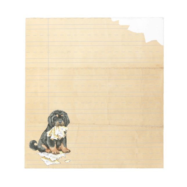 My Tibetan Mastiff Ate My Homework Notepad (Front)