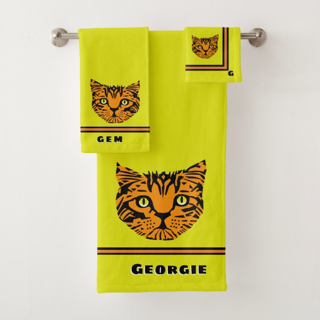 My Tiger Baby Face Personalized Bath Towel Set (Insitu)