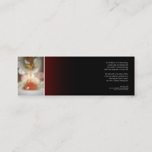'My time is already running late' poetry bookmark Mini Business Card