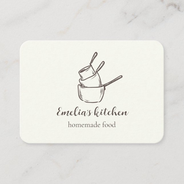 My tiny kitchen logo qr code leave us a review business card (Front)