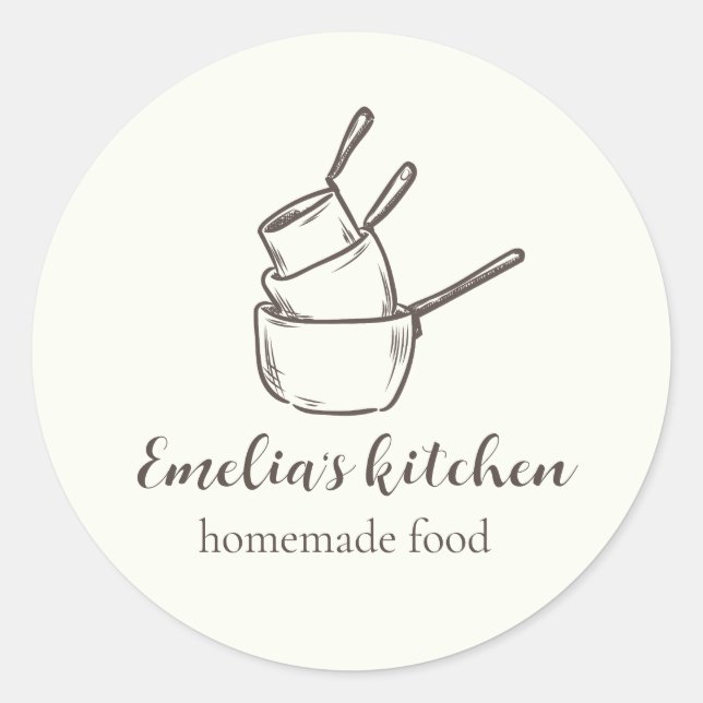 My tiny kitchen logo Sticker (Front)