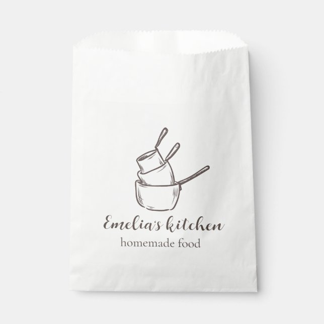 My tiny kitchen logo Sticker Favour Bag (Front)