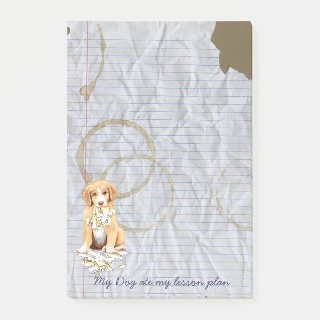 My Toller Ate My Lesson Plan Post-it Notes (Front)