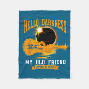 My Total Solar Eclipse Hello Darkness Fleece Blanket