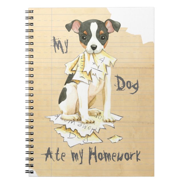 My Toy Fox Terrier Ate my Homework Notebook (Front)