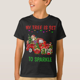 My Tree Is Set To Sparkle Three Gnomes In Red Truc T-Shirt