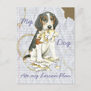 My Treeing Walker Coonhound Ate My Lesson Plan Postcard
