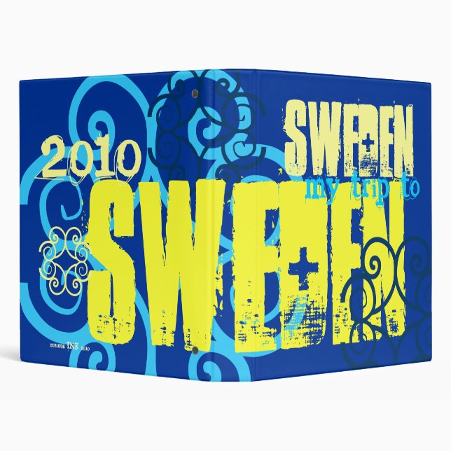 "My Trip to Sweden 2010" Swedish Celtic Flag Binder (Background)