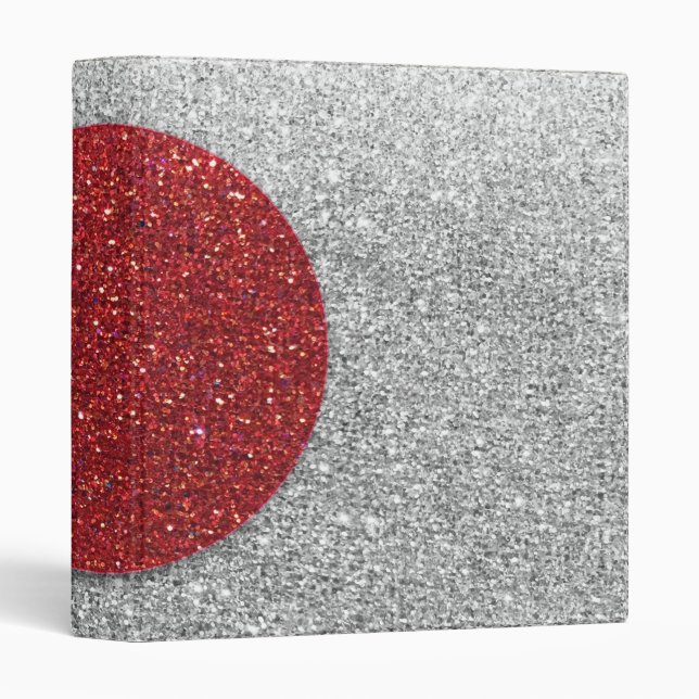 "My Trip to Tokyo" Japanese Flag Glitter Sparkle Binder (Front/Spine)