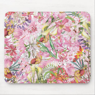 My tropical colourful foliage exotic flower garden mouse pad