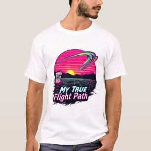 My True Flight Path Funny Disc Golf Player Mens Gr T-Shirt