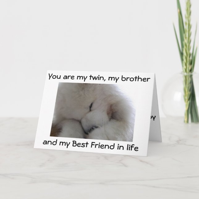 MY TWIN BROTHER /BEST FRIEND ON YOUR BIRTHDAY CARD (Front)