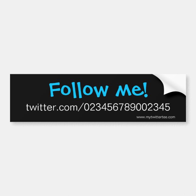 My Twitter Tee - Bumper Sticker (Front)