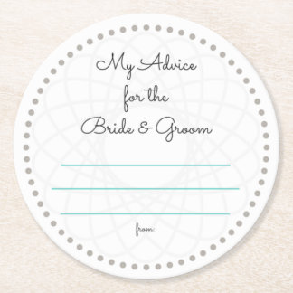 my "two cents" round paper coaster