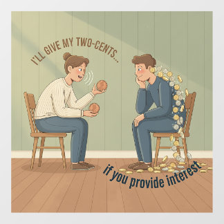 My Two Cents Window Cling