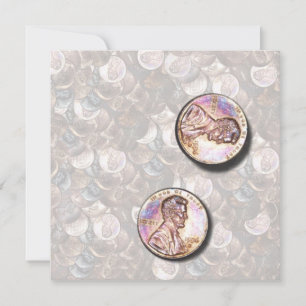 My Two Cents Worth (Lightened Background) Invitation