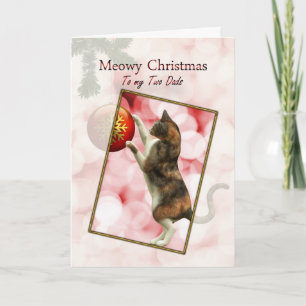 My two dads, Meowy Christmas Holiday Card