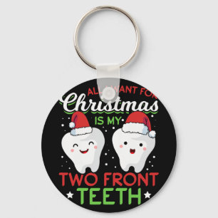 My Two Front Teeth Christmas  Keychain
