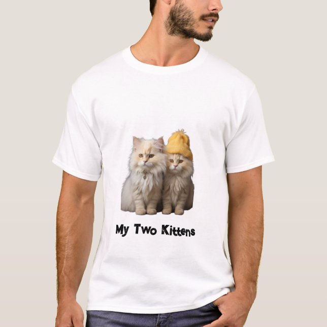 My Two Kittens, single connection: always together T-Shirt (Front)