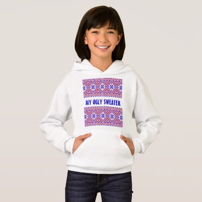 MY UGLY SWEATER Personalized Xmas Girls Pullover (Front Full)