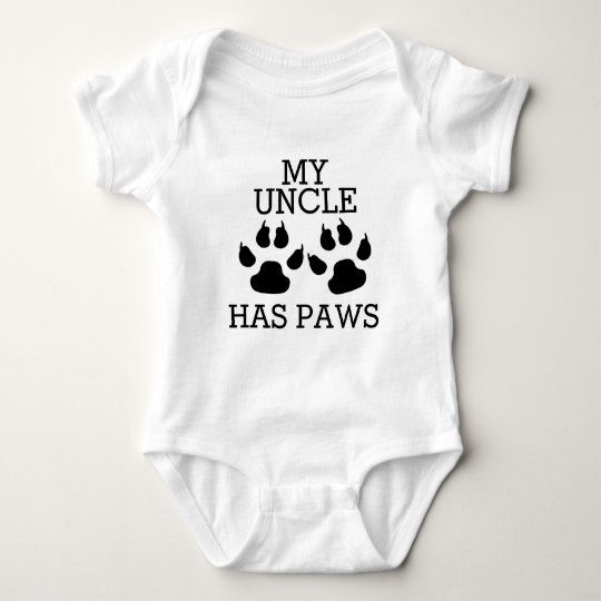 My Uncle Has Paws Baby Bodysuit