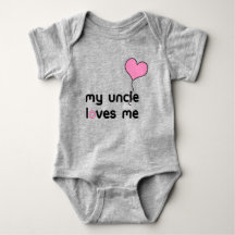 My Uncle Loves Me Pink Heart Balloon