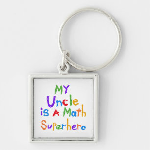 My Uncle Math Superhero T-shirts and Gifts Keychain