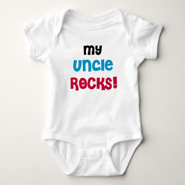 My Uncle Rocks Baby Bodysuit (Front)