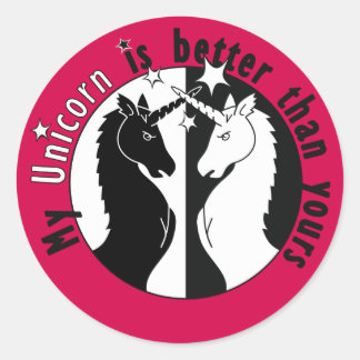 My Unicorn is Better Classic Round Sticker
