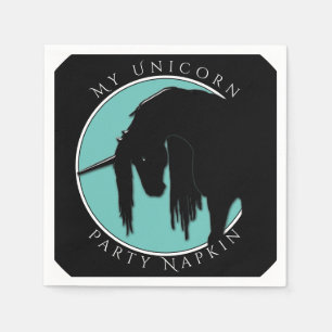 My Unicorn Party (teal) Napkin