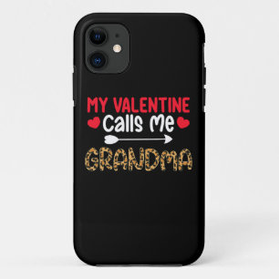 My Valentine Calls Me Grandma Leopard Buffalo iPhone 11 Case