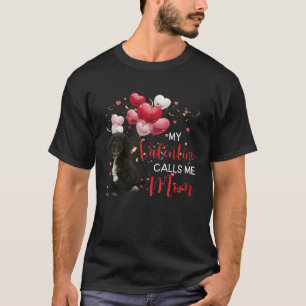 My Valentine Calls Me Mom Black Cockapoo T-Shirt
