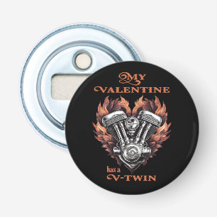 My Valentine has a V-Twin, Biker style Bottle Opener