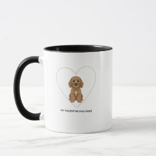My Valentine Has Paws Cockapoo Dog Lover Mug