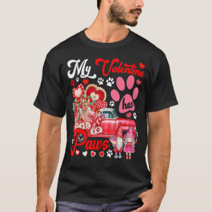 My Valentine Has Paws Couple Sphynxs On Pickup Gno T-Shirt