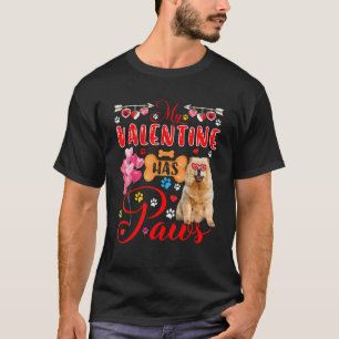 My Valentine Has Paws Cute Chow Chow Sunglasses He T-Shirt