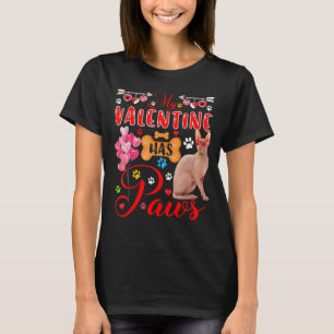 My Valentine Has Paws Cute Sphynx Cat Sunglasses H T-Shirt