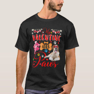 My Valentine Has Paws Cute St Bernard Sunglasses H T-Shirt
